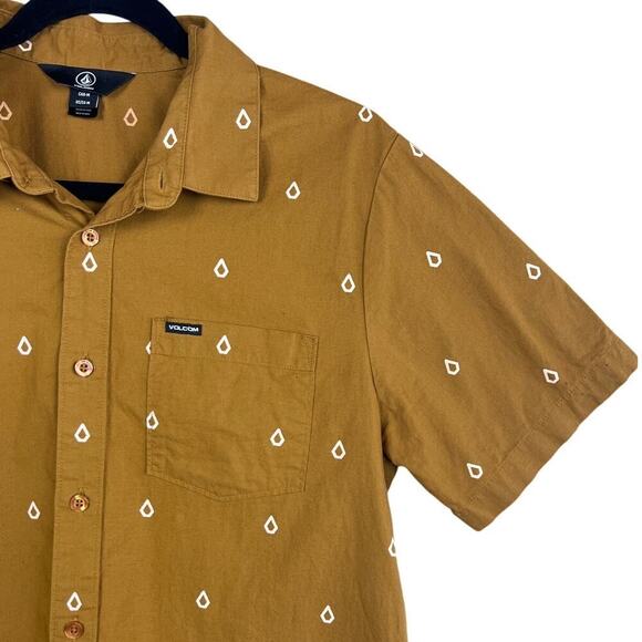 Volcom Diamond Print 100% Cotton Men’s Button Down Size M - Picture 2 of 8